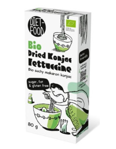 MAKARON (SUCHY KONJAC) FETTUCCINE BEZGLUTENOWY BIO 80 g - DIET-FOOD