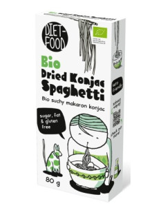 MAKARON (SUCHY KONJAC) SPAGHETTI BEZGLUTENOWY BIO 80 g - DIET-FOOD