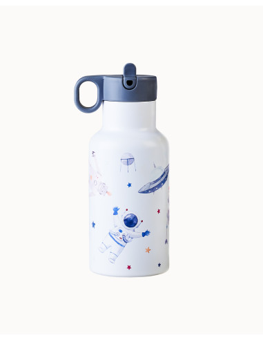 BUTELKA TERMICZNA Z DWOMA NAKRĘTKAMI DLA DZIECI ASTRONAUTA 350 ml - CHIC-MIC