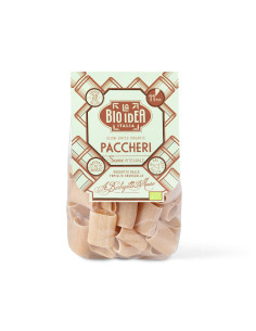 MAKARON (SEMOLINOWY PÓŁRAZOWY) PACCHERI BIO 375 g - LA BIO IDEA