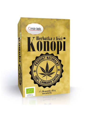 HERBATKA LIŚĆ KONOPI BIO (20 x 0,8 g) 16 g - MIR-LEK