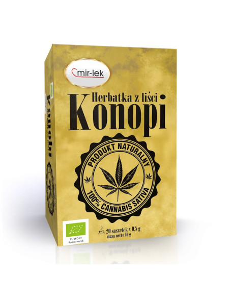 HERBATKA LIŚĆ KONOPI BIO (20 x 0,8 g) 16 g - MIR-LEK
