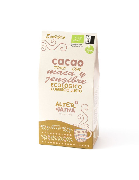 KAKAO Z IMBIREM I MACĄ BEZ DODATKU CUKRÓW BEZGLUTENOWE BIO 125 g - ALTERNATIVA3