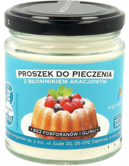 PROSZEK DO PIECZENIA Z BŁONNIKIEM AKACJOWYM BEZGLUTENOWY 120 g - PIĘĆ PRZEMIAN