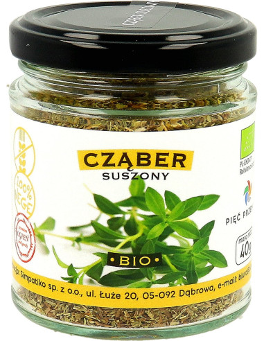 CZĄBER SUSZONY BEZGLUTENOWY BIO 40 g - PIĘĆ PRZEMIAN