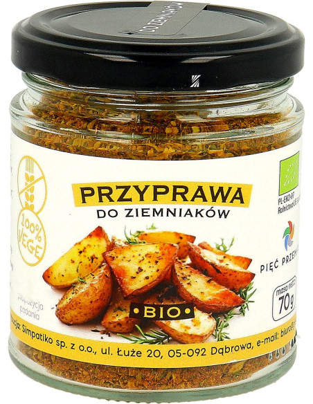 PRZYPRAWA DO ZIEMNIAKÓW BEZGLUTENOWA BIO 70 g - PIĘĆ PRZEMIAN