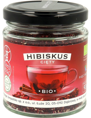 HIBISKUS BEZGLUTENOWY BIO 90 g - PIĘĆ PRZEMIAN