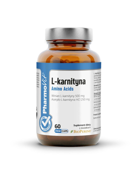 L-KARNITYNA BEZGLUTENOWA 60 KAPSUŁEK - PHARMOVIT (CLEAN LABEL)