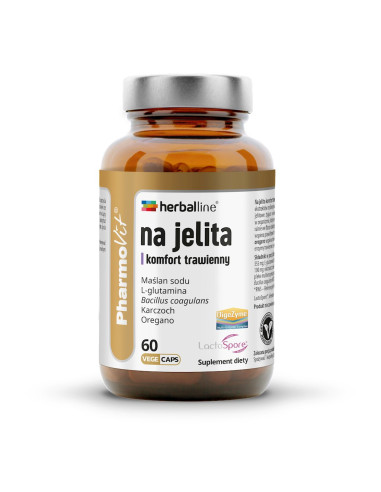 KAPSUŁKI NA JELITA I KOMFORT TRAWIENNY BEZGLUTENOWE 60 szt. - PHARMOVIT (HERBALLINE)