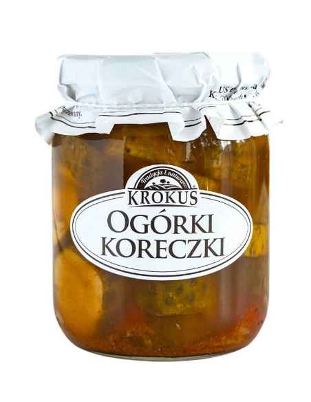 OGÓRKI KORECZKI KONSERWOWE 530 g (250 g) - KROKUS