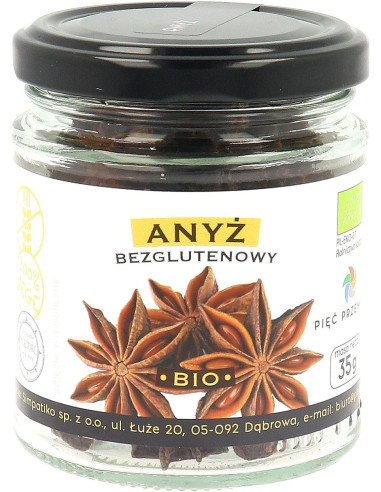 ANYŻ GWIAZDKOWY BEZGLUTENOWY BIO 35 g - PIĘĆ PRZEMIAN
