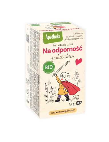 HERBATKA DLA DZIECI NA ODPORNOŚĆ Z ROKITNIKIEM BIO (20 x 1,5 g) 30 g - APOTHEKE