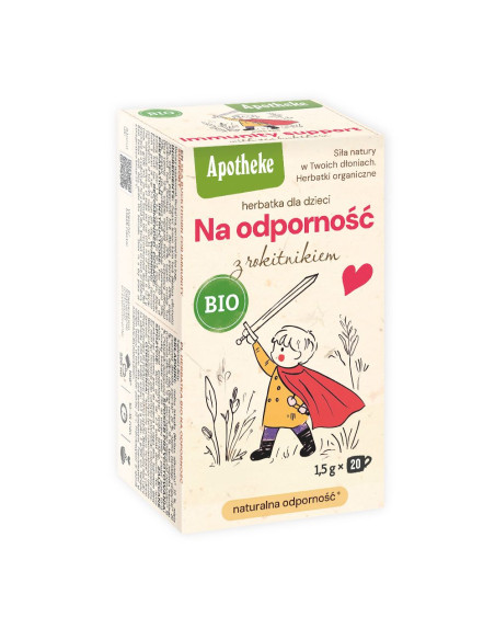 HERBATKA DLA DZIECI NA ODPORNOŚĆ Z ROKITNIKIEM BIO (20 x 1,5 g) 30 g - APOTHEKE