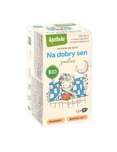 HERBATKA DLA DZIECI NA SEN Z MELISĄ BIO (20 x 2 g) 40 g - APOTHEKE