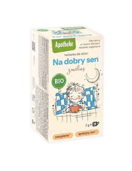 HERBATKA DLA DZIECI NA SEN Z MELISĄ BIO (20 x 2 g) 40 g - APOTHEKE