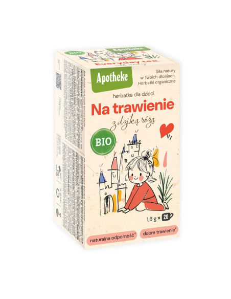 HERBATKA DLA DZIECI NA TRAWIENIE Z DZIKĄ RÓŻĄ BIO (20 x 1,8 g) 36 g - APOTHEKE