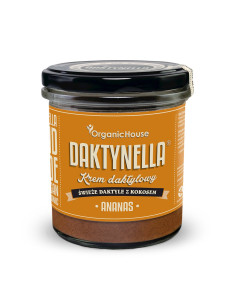 KREM KOKOS - DAKTYLE MEDJOOL - ANANAS BEZGLUTENOWY BIO 280 g - ORGANICHOUSE (DAKTYNELLA)