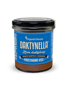 KREM PROTEINOWY KOKOS - DAKTYLE MEDJOOL BEZGLUTENOWY BIO 280 g - ORGANICHOUSE (DAKTYNELLA)