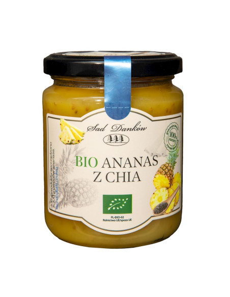 ANANAS Z CHIA BEZ DODATKU CUKRÓW BIO 250 g - SAD DANKÓW