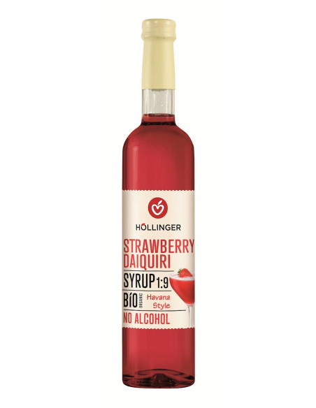 SYROP DO DRINKÓW I KOKTAJLI STRAWBERRY DAIQUIRI BIO 500 ml - HOLLINGER