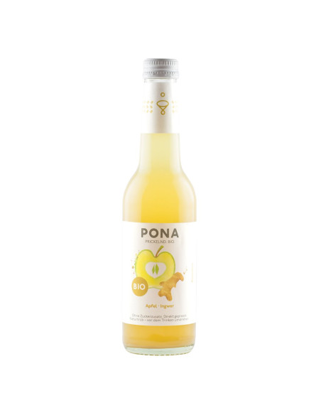 NAPÓJ MUSUJĄCY JABŁKO - IMBIR BEZ DODATKU CUKRÓW BIO 330 ml - PONA