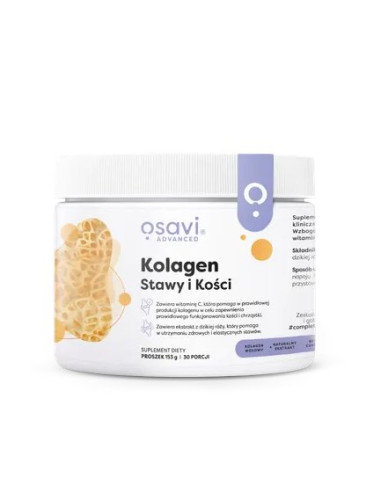 KOLAGEN NA STAWY I KOŚCI W PROSZKU BEZGLUTENOWY 153 g - OSAVI