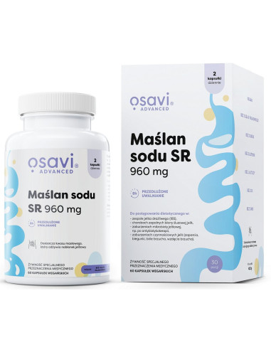 MAŚLAN SODU (960 mg) BEZGLUTENOWY 60 KAPSUŁEK - OSAVI