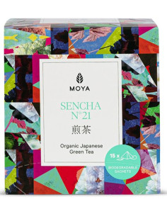 HERBATA ZIELONA SENCHA JAPOŃSKA BIO (15 x 1,5 g) 22,5 g - MOYA MATCHA