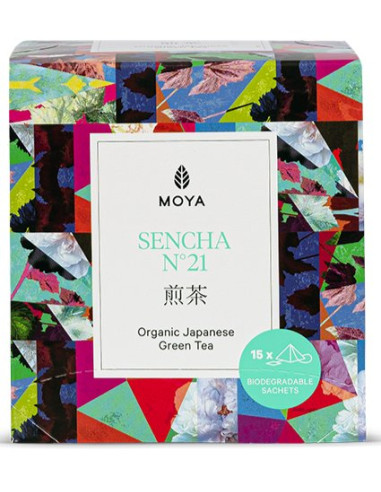 HERBATA ZIELONA SENCHA JAPOŃSKA BIO (15 x 1,5 g) 22,5 g - MOYA MATCHA