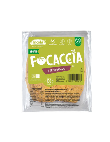 BUŁKI FOCACCIA Z PRZYPRAWAMI BEZGLUTENOWE (3 szt.) 180 g - INCOLA