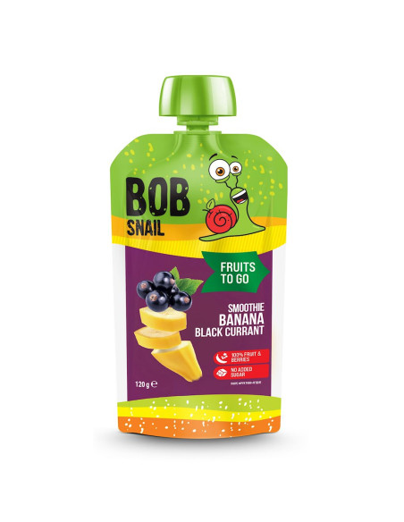 SMOOTHIE BANAN - CZARNA PORZECZKA BEZ DODATKU CUKRÓW 120 g - BOB SNAIL