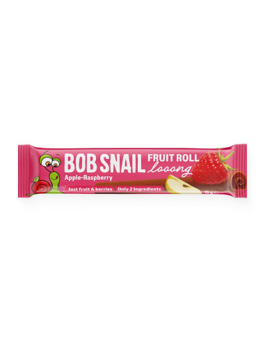 PRZEKĄSKA ROLL LONG JABŁKO - MALINA BEZ DODATKU CUKRÓW 15 g - BOB SNAIL