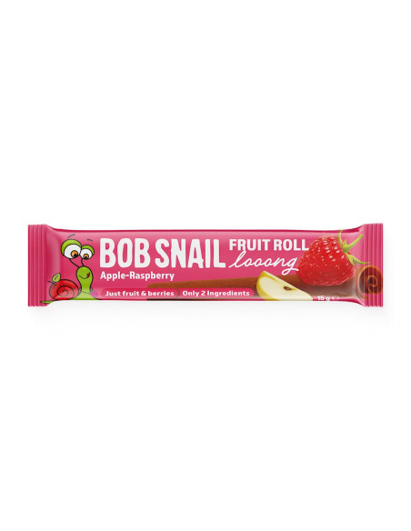 PRZEKĄSKA ROLL LONG JABŁKO - MALINA BEZ DODATKU CUKRÓW 15 g - BOB SNAIL
