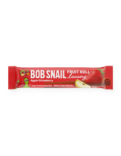 PRZEKĄSKA ROLL LONG JABŁKO - TRUSKAWKA BEZ DODATKU CUKRÓW 15 g - BOB SNAIL