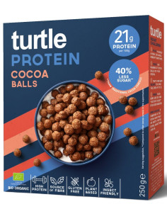 KULKI PROTEINOWE KAKAOWE BEZGLUTENOWE BIO 250 g - TURTLE