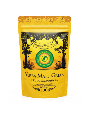 YERBA MATE MANGO TROPICALES 500 g - YERBA MATE GREEN