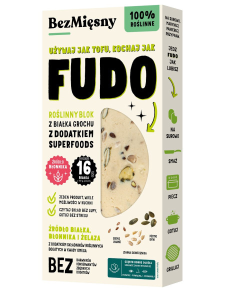 FUDO TOFU Z GROCHU 180 g - BEZMIĘSNY