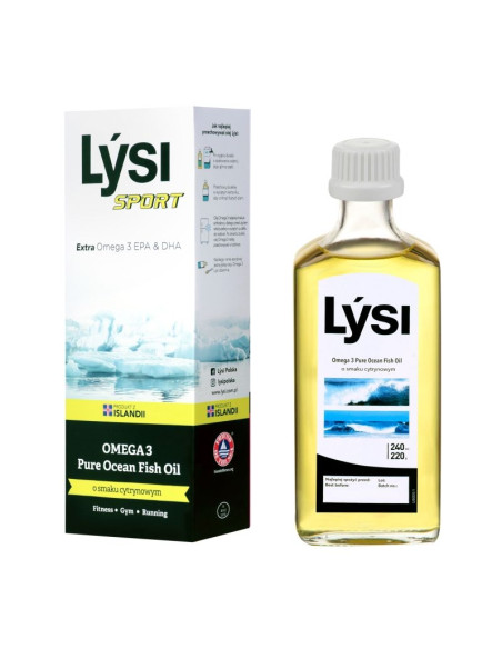 OMEGA-3 (1560 mg) O SMAKU CYTRYNOWYM 240 ml - LYSI SPORT