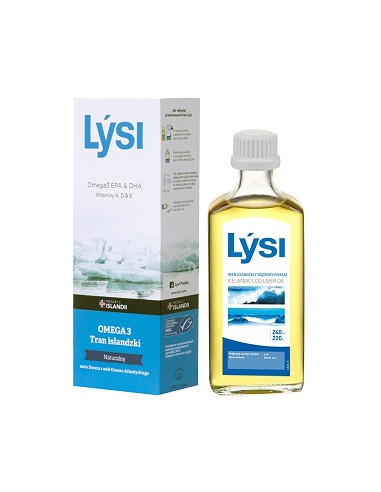 TRAN ISLANDZKI MSC OMEGA-3 (1080 mg) NATURALNY 240 ml - LYSI