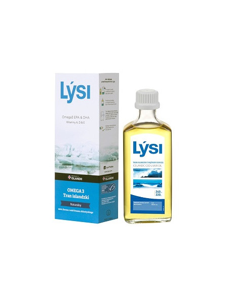 TRAN ISLANDZKI MSC OMEGA-3 (1080 mg) NATURALNY 240 ml - LYSI