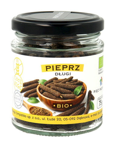 PIEPRZ DŁUGI BEZGLUTENOWY BIO 75 g - PIĘĆ PRZEMIAN