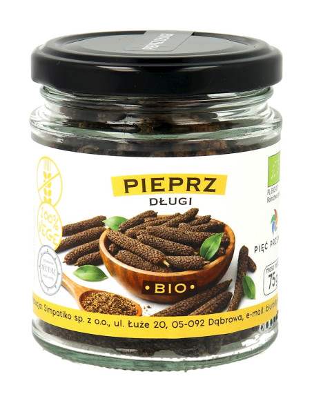 PIEPRZ DŁUGI BEZGLUTENOWY BIO 75 g - PIĘĆ PRZEMIAN