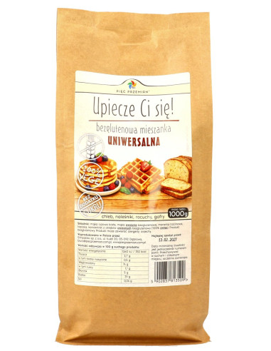 MIESZANKA UNIWERSALNA BEZ DODATKU CUKRÓW BEZGLUTENOWA 1 kg - PIĘĆ PRZEMIAN