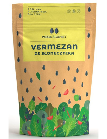 WEGAŃSKA ALTERNATYWA SERA TWARDEGO TARTEGO ZE SŁONECZNIKA BEZGLUTENOWA 90 g - WEGE SIOSTRY