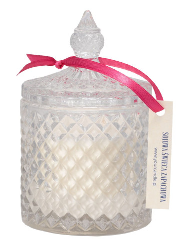 ŚWIECA SOJOWA ZAPACHOWA W KRYSZTALE TRUSKAWKOWA ROZKOSZ 250 ml - YOUR CANDLE