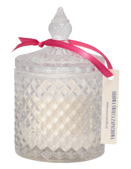 ŚWIECA SOJOWA ZAPACHOWA W KRYSZTALE TRUSKAWKOWA ROZKOSZ 250 ml - YOUR CANDLE