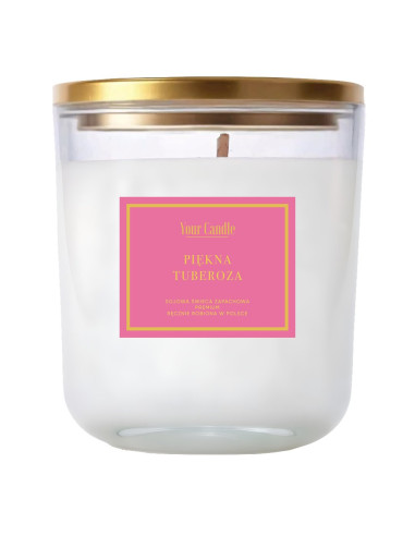 ŚWIECA SOJOWA ZAPACHOWA PIĘKNA TUBEROZA 180 ml - YOUR CANDLE