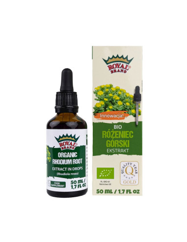 EKSTRAKT Z RÓŻEŃCA GÓRSKIEGO W KROPLACH BIO 50 ml - ROYAL BRAND