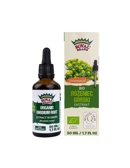 EKSTRAKT Z RÓŻEŃCA GÓRSKIEGO W KROPLACH BIO 50 ml - ROYAL BRAND