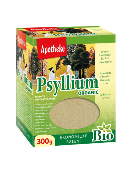 BŁONNIK (ŁUSKI BABKI JAJOWATEJ) BIO 300 g - APOTHEKE